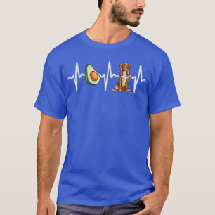Avocado Duck Tolling Retrievers Heartbeat Dog Love T-Shirt