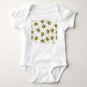 Avocado Fitness: Cute Vintage Pattern Baby Bodysuit