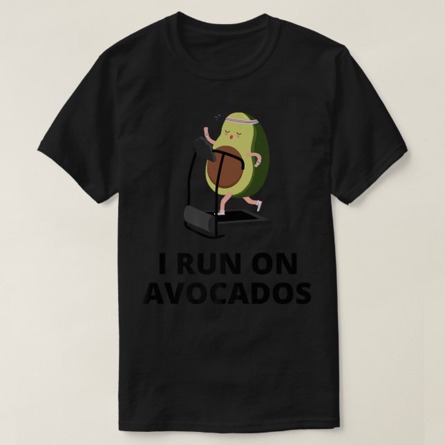 Avocado Fitness LoverFunny Avocado Eercise Running T-Shirt (Design Front)
