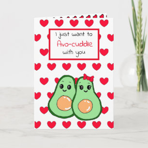 Avocado Food Pun, jolie carte Heureuse Sainte-Vale