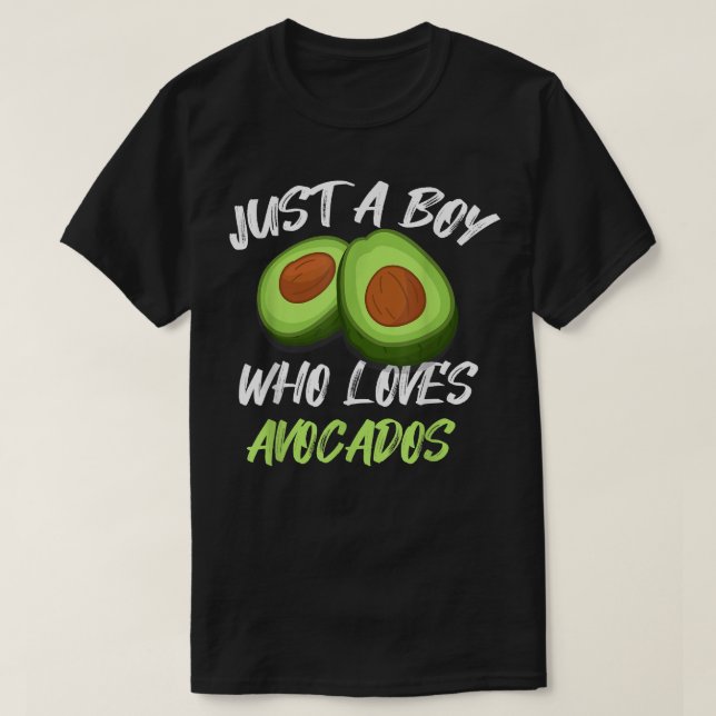 Avocado For Boys Kids Pear guacamole Avocados  T-Shirt (Design Front)