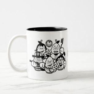 Avocado friends Two-Tone coffee mug