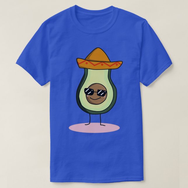 Avocado from Mexico with sunglasses T-Shirt (Design Front)