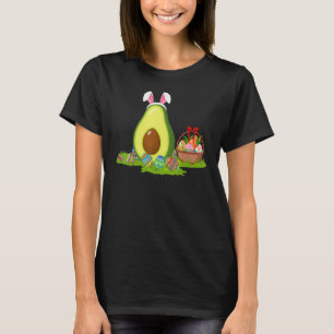Avocado Fruit Easter Egg Hunting Bunny Avocado Eas T-Shirt