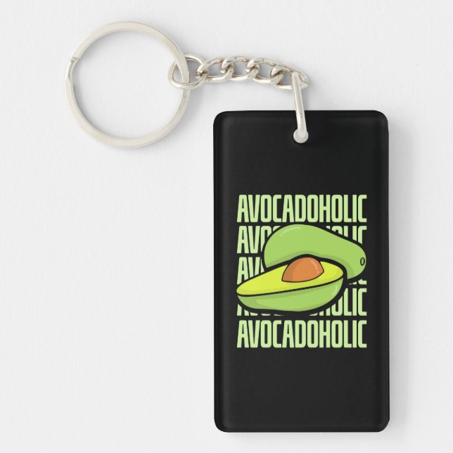 Avocado Fruit Food Keychain (Front)
