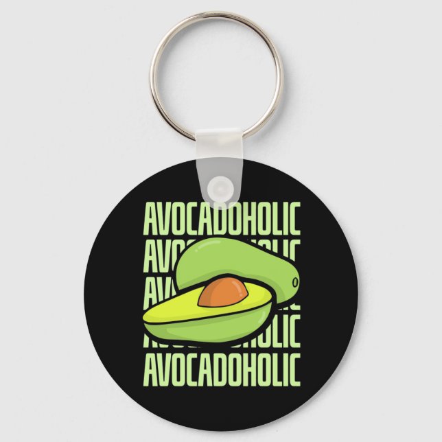 Avocado Fruit Food Keychain (Front)