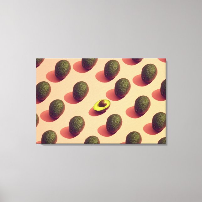 Avocado Fruit Portrait Canvas Print (Front)