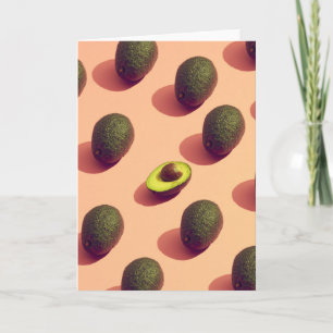 Avocado Fruit Potrait Card