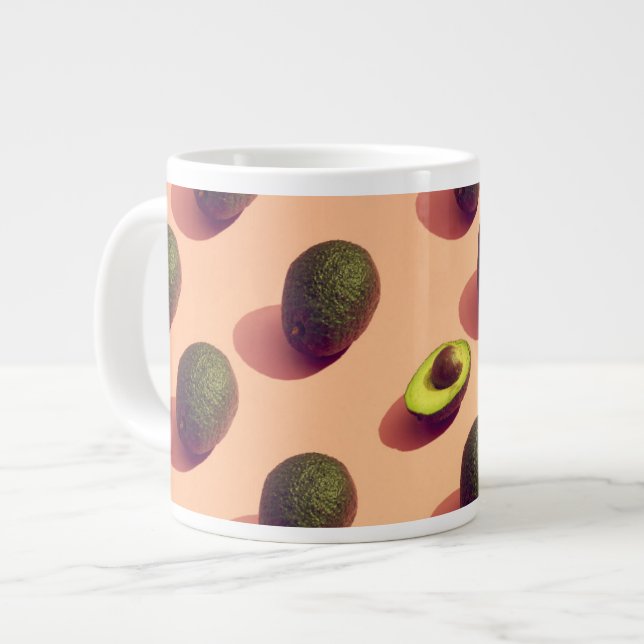 Avocado Fruit Potrait Large Coffee Mug (Front Left)