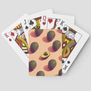 Avocado Fruit Potrait Playing Cards