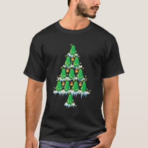 Avocado Fruit Xmas Tree Lights Santa Avocado Chri T-Shirt