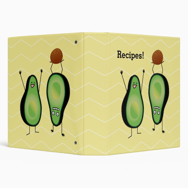 Avocado funny cheering handstand green pit binder (Background)