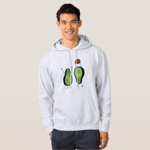 Avocado funny cheering handstand green pit hoodie