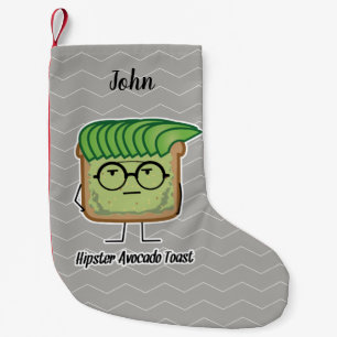 Avocado funny cheering handstand green pit small christmas stocking
