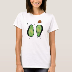 Avocado funny cheering handstand green pit T-Shirt