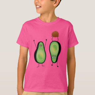 Avocado funny cheering handstand green pit T-Shirt