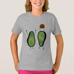 Avocado funny cheering handstand green pit T-Shirt