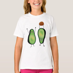 Avocado funny cheering handstand green pit T-Shirt