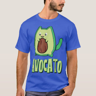 Avocado Funny Cute Cat Avocado Vegan hangover fun  T-Shirt