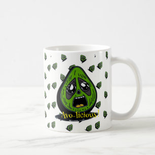 Avocado funny face invitation coffee mug