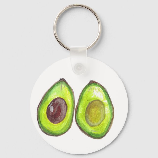 Avocado green fruit keychain (Front)