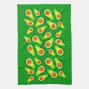 Avocado green health fruit foodie kitchen towel