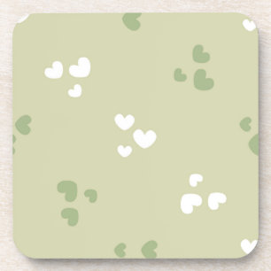 Avocado Green Love Hearts Dessous de verre
