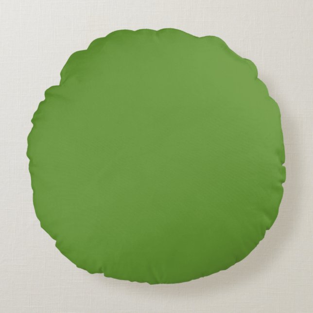Avocado Green Round Pillow (Front)
