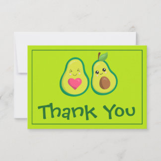 Avocado Green Thank You Card