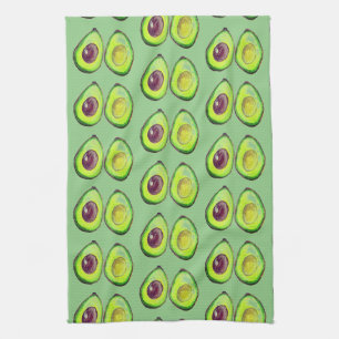 Avocado Green Vegan Foodie Vegeterian Foodie Kitchen Towel