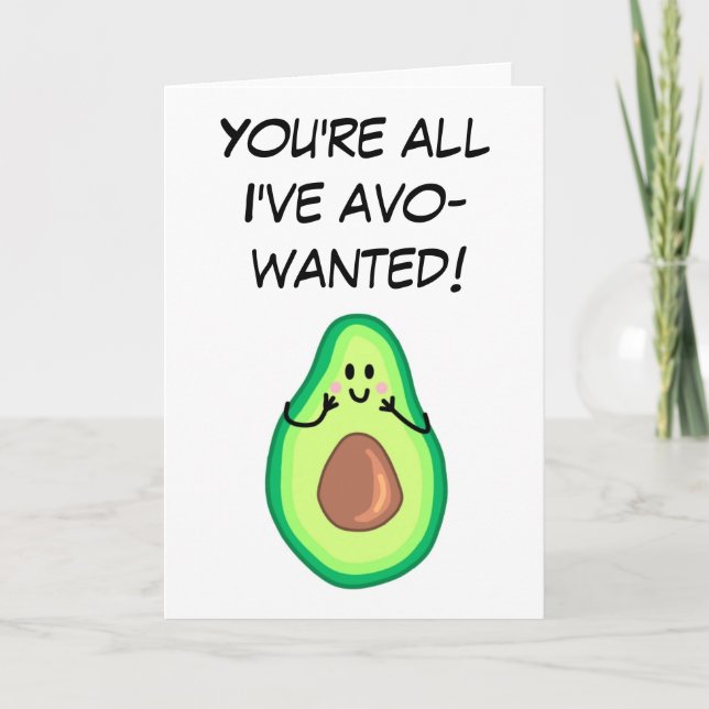 Avocado Greetings Card (Front)
