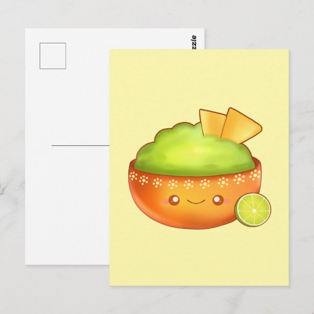 Avocado Guacamole And Tortilla Chips Postcard (Front/Back)