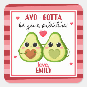 Avocado halves Valentine Avo Gotta Stickers