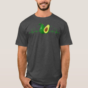 Avocado Heartbeat Funny Food Avocados Lover Farmer T-Shirt