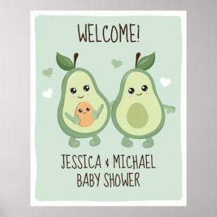 Avocado Holy Guacamole Baby Shower  Poster
