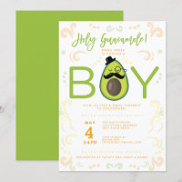 Avocado Holy Guacamole Boy Baby Shower Taco Party