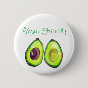 Avocado Humour Text Vegan Food Healthy Fruit 2 Inch Round Button