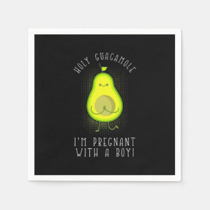 Avocado I Am Pregnant With A Boy Napkin