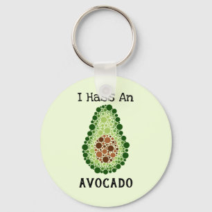 Avocado In Dots Keychain