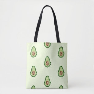 Avocado In Dots Tote Bag