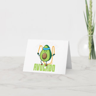 Avocado Jump Rope Jumping Skipping Keto Cardio Card