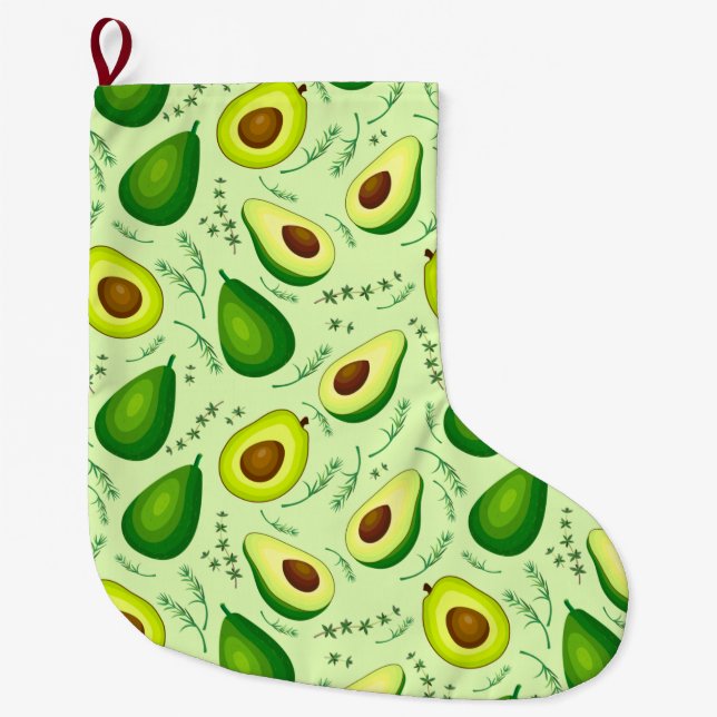 Avocado Large Christmas Stocking (Front)