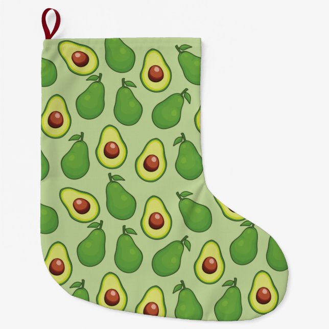Avocado Large Christmas Stocking (Front)