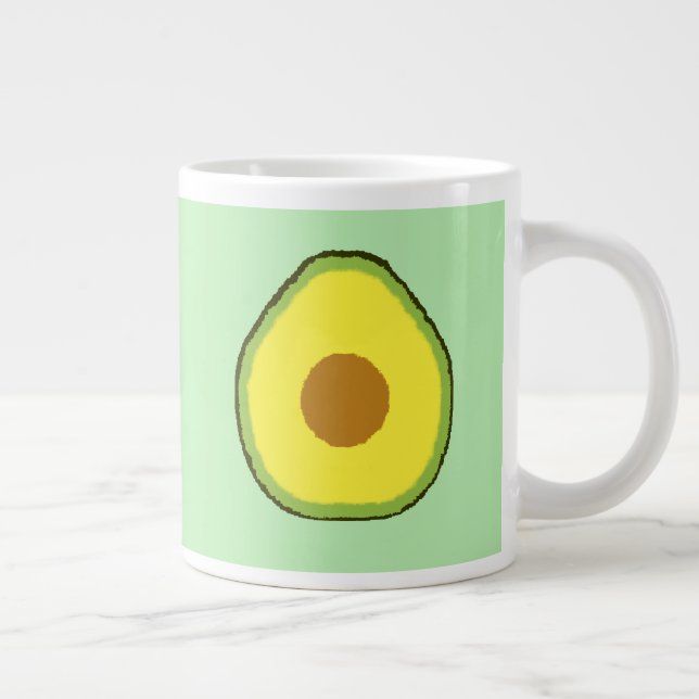 Avocado Large Coffee Mug (Right)