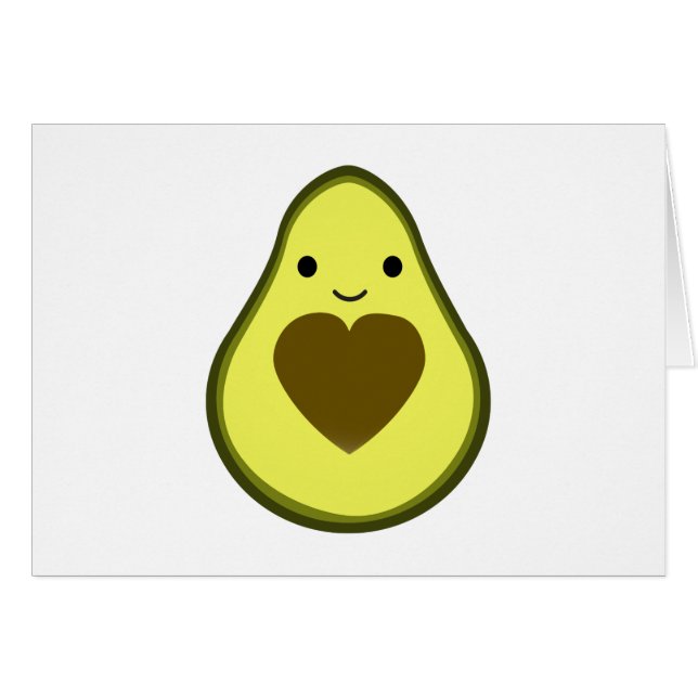Avocado Love Cute Avocado with a heart Pit (Front Horizontal)