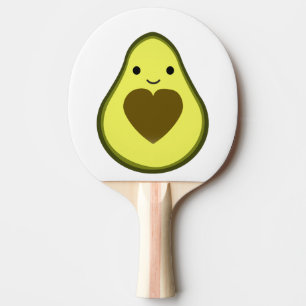 Avocado Love Cute Avocado with a heart Pit Ping Pong Paddle