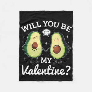 Avocado Love Loving Valentine Fleece Blanket