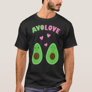 Avocado Love Mini Hearts Vegan Valentine's Day T-Shirt