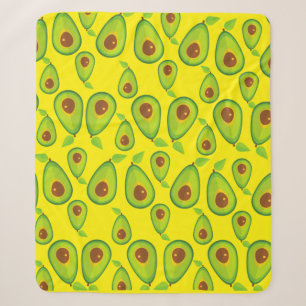 Avocado Love Pattern - Tasty Avocado Lover  Sherpa Blanket