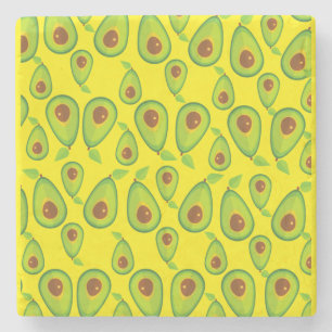 Avocado Love Pattern - Tasty Avocado Lover  Stone Coaster